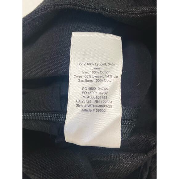 WILFRED Brax Linen Blend Black Wrap Cutout Jumpsuit US 4 - Picture 12 of 12